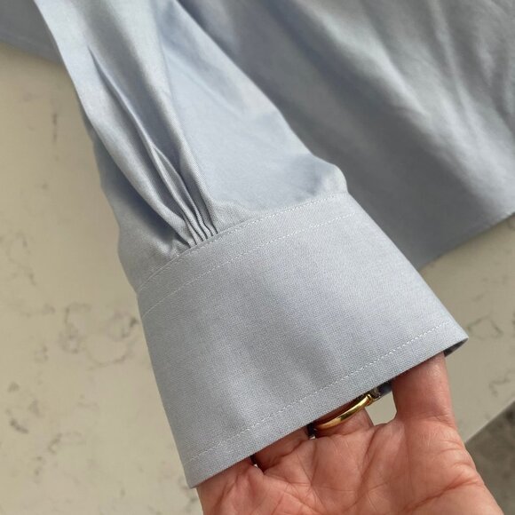 Brooks Brothers Milano Lg Slv Supima Cotton Dress Shirt Blue Sz 15.5 - 36 NWOT - Picture 4 of 15